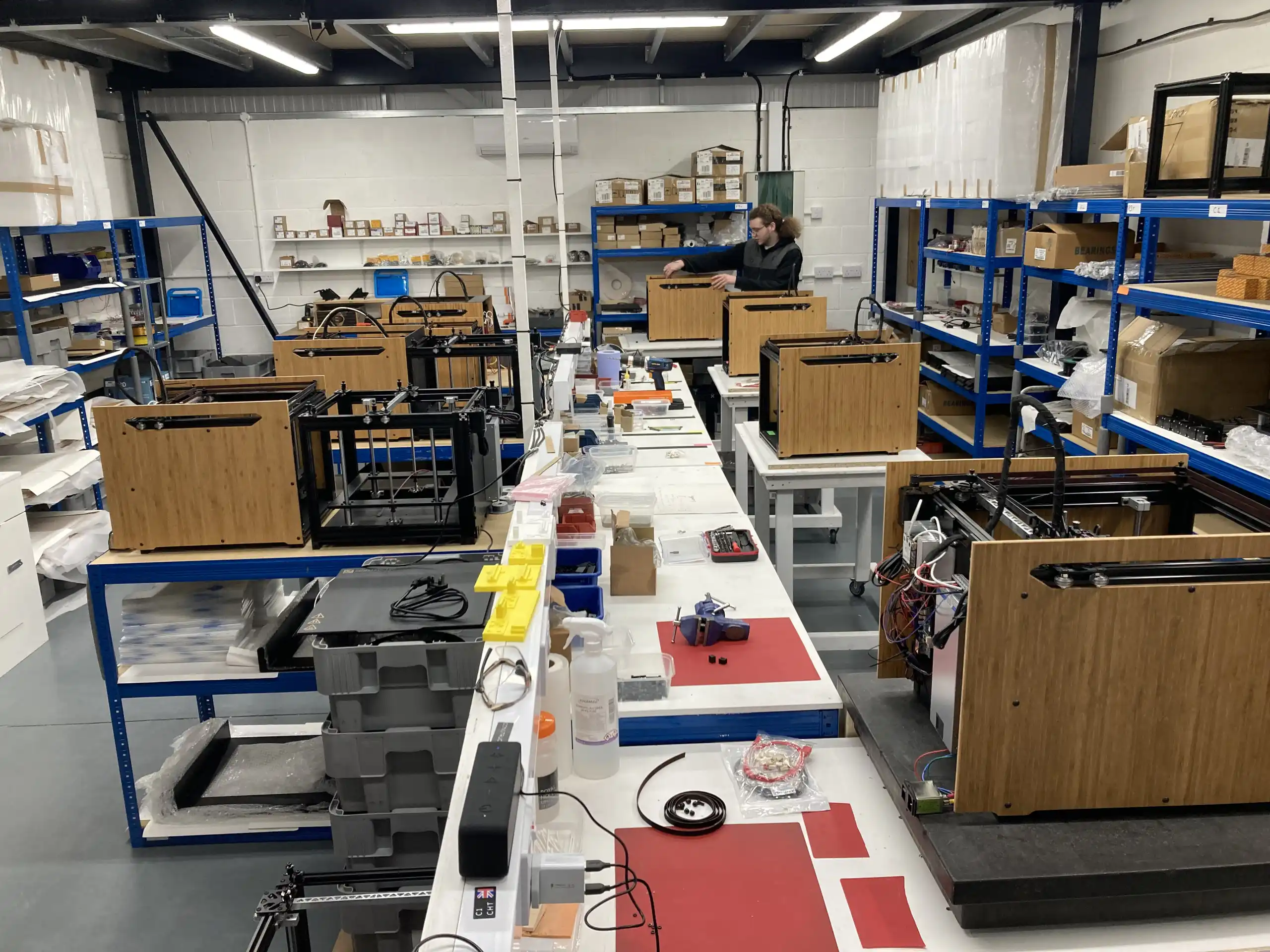 Factory printer C1 The factory floor full of printers