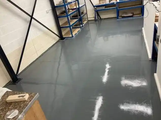 Freshly painted floors